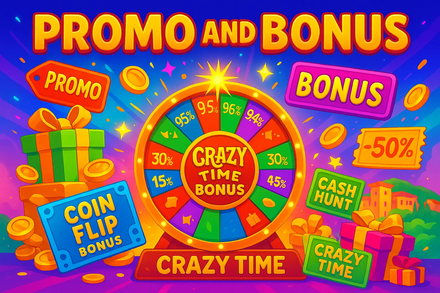 Promo and bonus code for Crazy Time